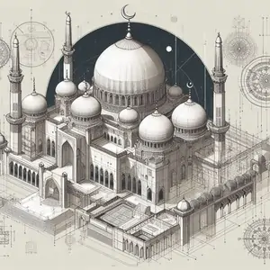 Architectural Blueprints for a Mosque using AutoCAD