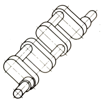 crankshaft in oblique projection